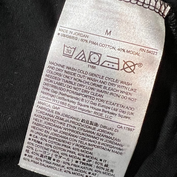 GAP Long Sleeve True Black shirt - Size M - Mod Crew - Picture 2 of 4